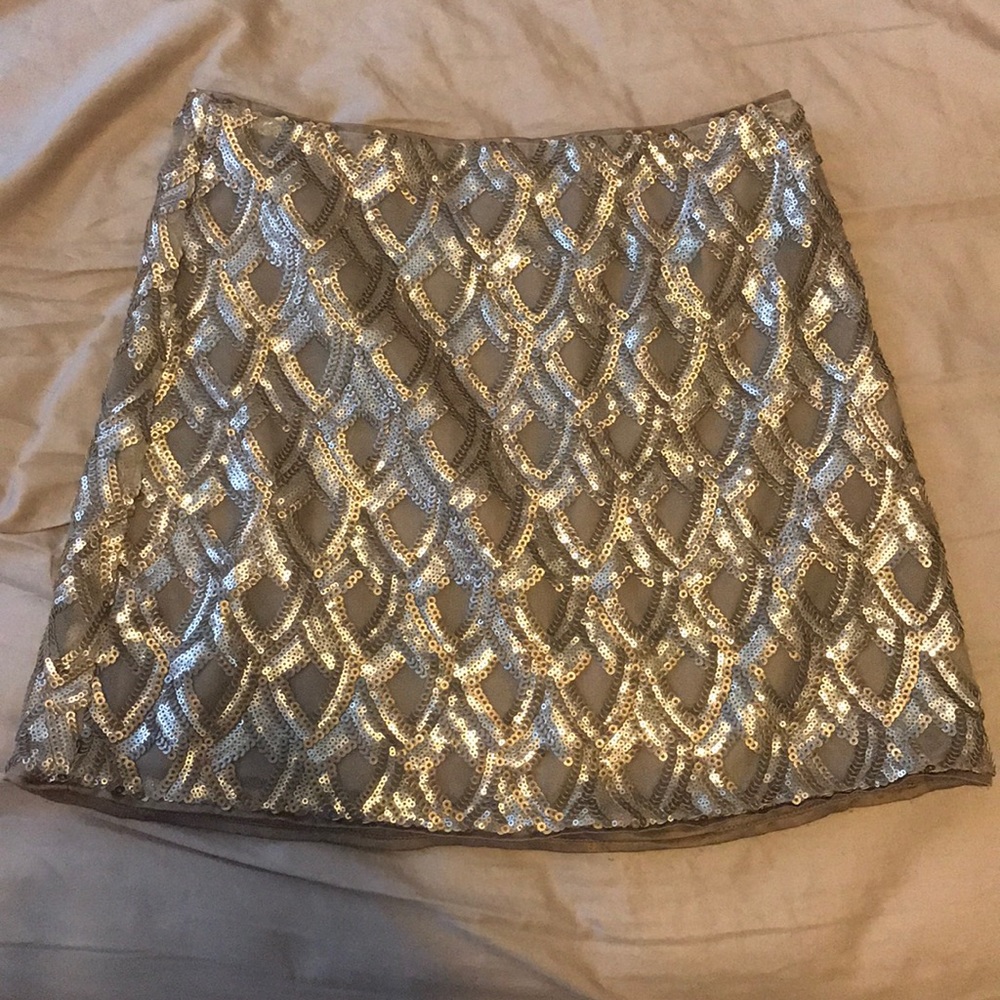 Gold A-Line Mini Skirt